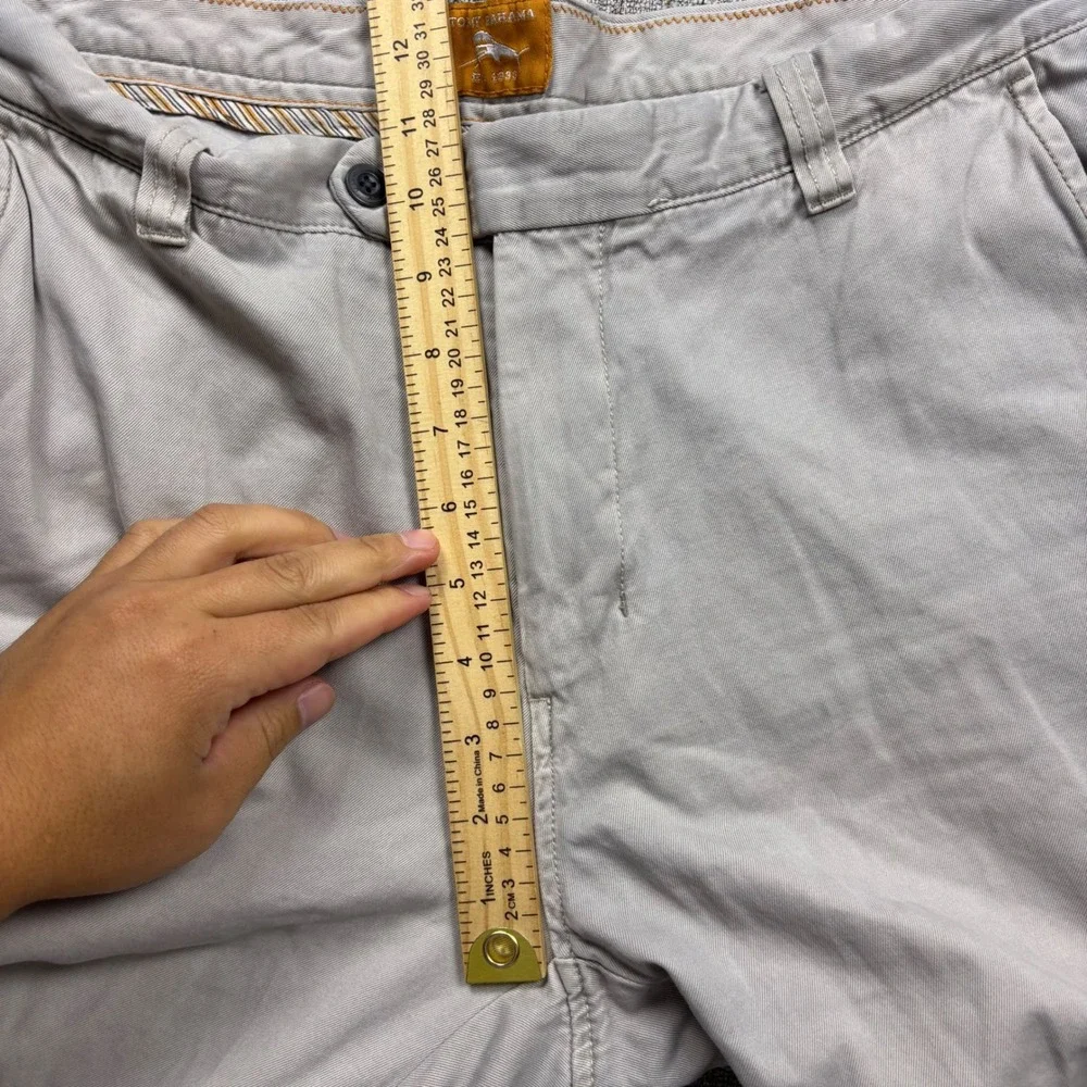 Tommy Bahama Pants Mens 34 Boracay Straight Gray Pima Cotton Chino 34x31